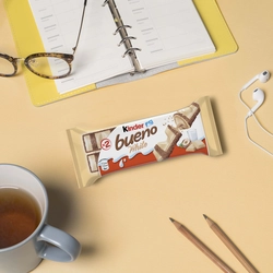 Вафли KINDER Bueno White в белом шоколаде, 39г