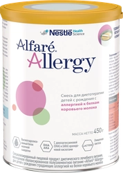 Смесь NESTLE Alfare Allergy, лечебно-профилактическая, с 0 месяцев, 400г