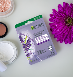 Маска тканевая для лица GARNIER Увлажнение + Антистресс с гиалуроновой кислотой, эфирным маслом лаванды и увлажняющей сывороткой, 32г
