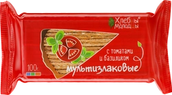 Хлебцы ХЛЕБЦЫ-МОЛОДЦЫ мультизлаковые с томатом и базиликом, 100г