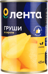 Груши ЛЕНТА кусочки в сиропе, 425мл