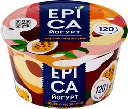 Изображение товара Йогурт EPICA с персиком и маракуйей 4,8%, без змж, 130г