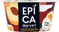 Йогурт EPICA с персиком и маракуйей 4,8%, без змж, 130г