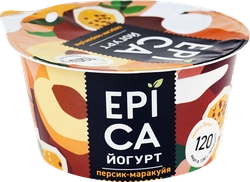 Йогурт EPICA с персиком и маракуйей 4,8%, без змж, 130г