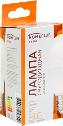 Лампа светодиодная HOMECLUB A60 E27 12Вт 2700К Арт. LEDA60122727