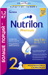 Изображение товара Смесь молочная NUTRILON Premium 2, с 6 месяцев, 2х600г