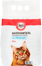 Изображение товара Наполнитель глиняный для кошачьего туалета 365 ДНЕЙ впитывающий, 2,5кг