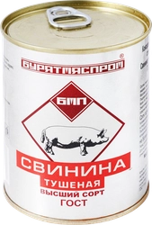 Свинина тушеная БУРЯТМЯСОПРОМ высший сорт, ГОСТ, 338г