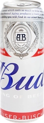 Пиво светлое BUD пастеризованное, 5%, ж/б, 0.45л