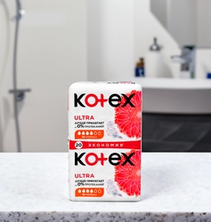 Прокладки KOTEX Normal Ultra Dry&Soft Absorbent Ultra с крылышками, 20шт