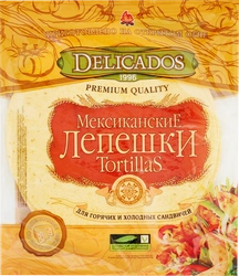 Лепешки пшеничные DELICADOS Тортильи со вкусом сыра, 400г