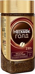 Кофе растворимый с добавлением молотого NESCAFE Gold натуральный сублимированный, ст/б, 190г