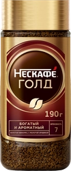 Кофе растворимый с добавлением молотого NESCAFE Gold натуральный сублимированный, ст/б, 190г