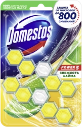 Блок для унитаза DOMESTOS Power 5 Duo Свежесть лайма, 2x55г