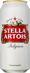 Пиво светлое STELLA ARTOIS пастеризованное, 5%, ж/б, 0.45л