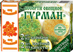 Изображение товара Котлеты овощные ОТ ИЛЬИНОЙ Ассорти, брокколи, цветная капуста, 300г