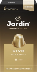 Кофе молотый в капсулах JARDIN Vivo жареный, 10кап