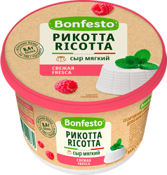 Изображение товара Сыр мягкий BONFESTO Рикотта 40%, без змж, 500г