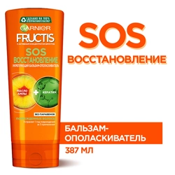 Бальзам для секущихся и очень поврежденных волос FRUCTIS SOS Восстановление укрепляющий, 387мл