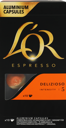 Изображение товара Кофе молотый в капсулах L’OR Espresso Delizioso натуральный жареный, 10шт