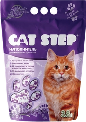 Наполнитель силикагелевый для кошачьего туалета CAT STEP Лаванда впитывающий, 3.8л