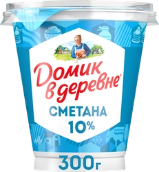 Сметана ДОМИК В ДЕРЕВНЕ 10%, без змж, 300г