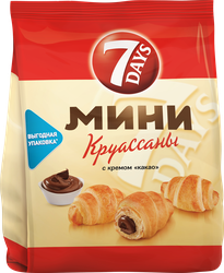 Круассаны 7DAYS Mini с кремом какао, 105г