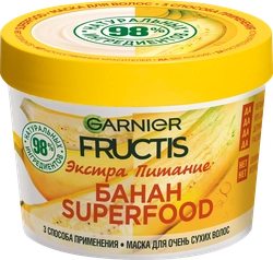 Маска для очень сухих волос FRUCTIS Superfood Банан, питательная, 390мл