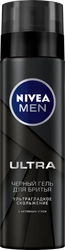Гель для бритья NIVEA Men Ultra Черный с активным углем, 200мл