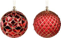 Изображение товара Шар елочный HOMECLUB d=8см, с декором, пластик Арт. HP8001-4A03