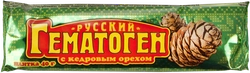 Гематоген РУССКИЙ с кедровым орехом, 40г