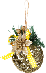 Изображение товара Украшение елочное HOMECLUB 12см, ажурное с цветком Арт. LJ2018Y010