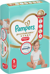 Изображение товара Подгузники-трусики PAMPERS Premium Care Pants Junior 5 12–17кг, 34шт
