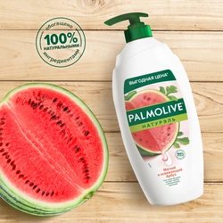 Гель-крем для душа PALMOLIVE Натурэль Мягкий и освежающий Арбуз с увлажняющим молочком, 750мл