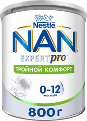 Изображение товара Смесь молочная NAN Тройной комфорт, с 0 месяцев, 800г