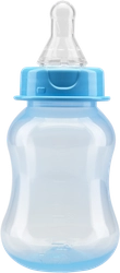Бутылочка для кормления КУРНОСИКИ 125мл, приталенная с силиконовой молочной соской, с 0 месяцев, Арт. 11132