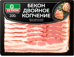 Изображение товара Бекон сырокопченый ВЕЛКОМ двойного копчения, нарезка, 200г