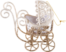 Изображение товара Украшение елочное HOMECLUB Коляска/Велосипед, глиттер, пайетки Арт. MC18B-17333