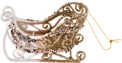 Изображение товара Украшение елочное HOMECLUB Ажурные сани, глиттер, пайетки Арт. MC18B-17334