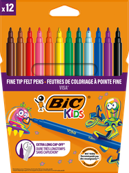 Фломастеры цветные BIC Kids Visa, 12шт