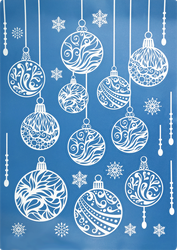 Изображение товара Наклейка новогодняя для окон и стен HOMECLUB Белые орнаменты 41х29см, 
Арт. RCX9001V