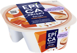 Йогурт EPICA Crispy Карамель, семена подсолнечника, орехи 10,2%, без змж, 140г