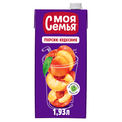 Изображение товара Напиток сокосодержащий МОЯ СЕМЬЯ Абрикос-Персикос из яблок, персиков и абрикосов, 1.93л