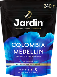 Изображение товара Кофе растворимый JARDIN Colombia Medellin натуральный сублимированный, 240г