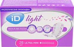 Прокладки урологические ID Light размер Ultra Mini, 28шт