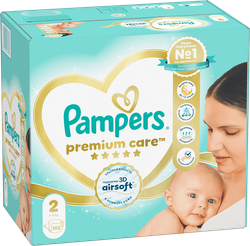 Изображение товара Подгузники PAMPERS Premium Care Mini 2 4–8кг, 102шт