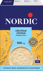 Хлопья овсяные NORDIC, 500г