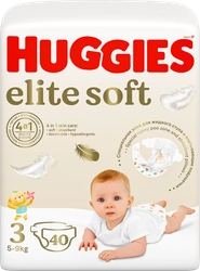 Подгузники детские HUGGIES Elite Soft 3, 5–9кг, 40шт