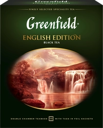 Чай черный GREENFIELD English Edition Цейлонский байховый, 100пак