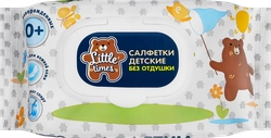 Салфетки влажные детские LITTLE TIMES без отдушки, 64шт